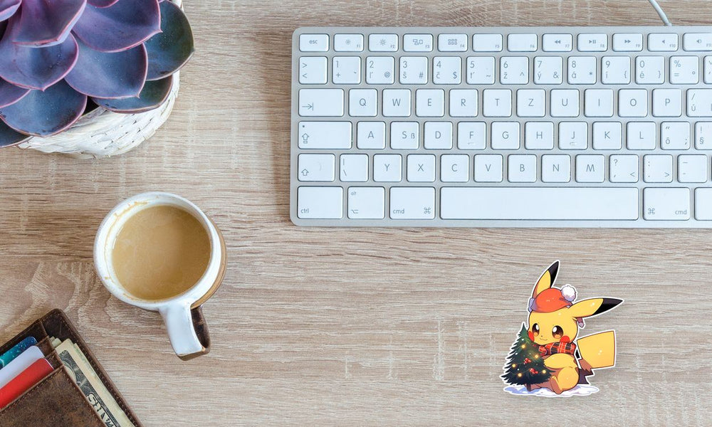 Pikachu with Christmas Tree Sticker