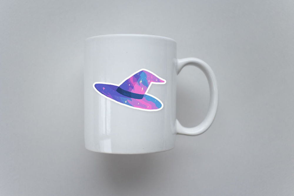 Galaxy Witch Hat Aesthetic Sticker