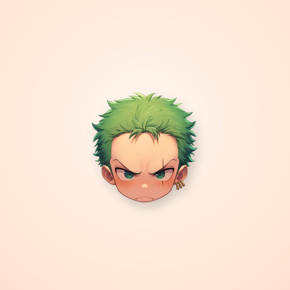 Zoro Angry Face Chibi Sticker