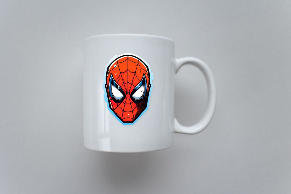 Spider-Man Head Blue Stroke Sticker