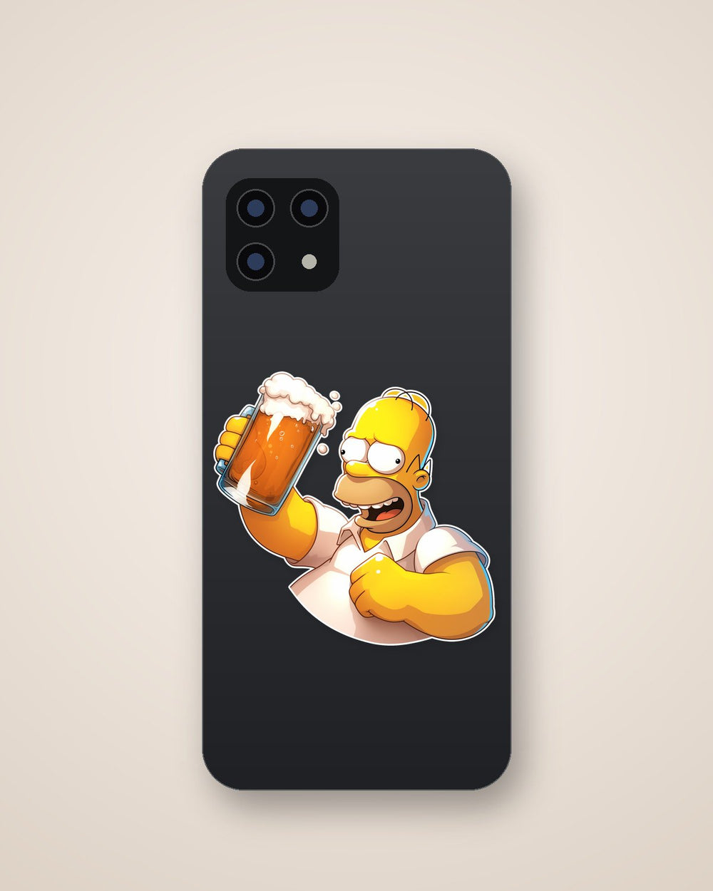 Homer Simpson with Beer Sticker