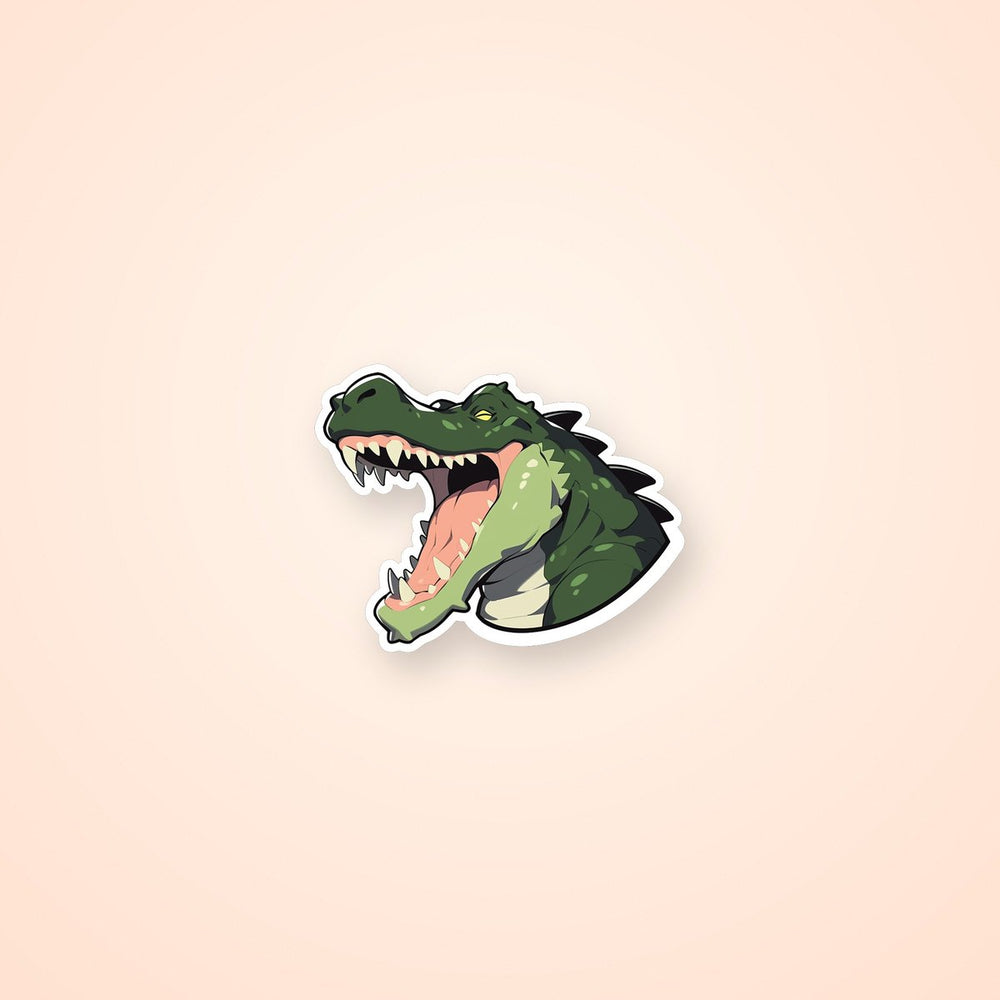 Angry Crocodile with Open Mouth Sticker