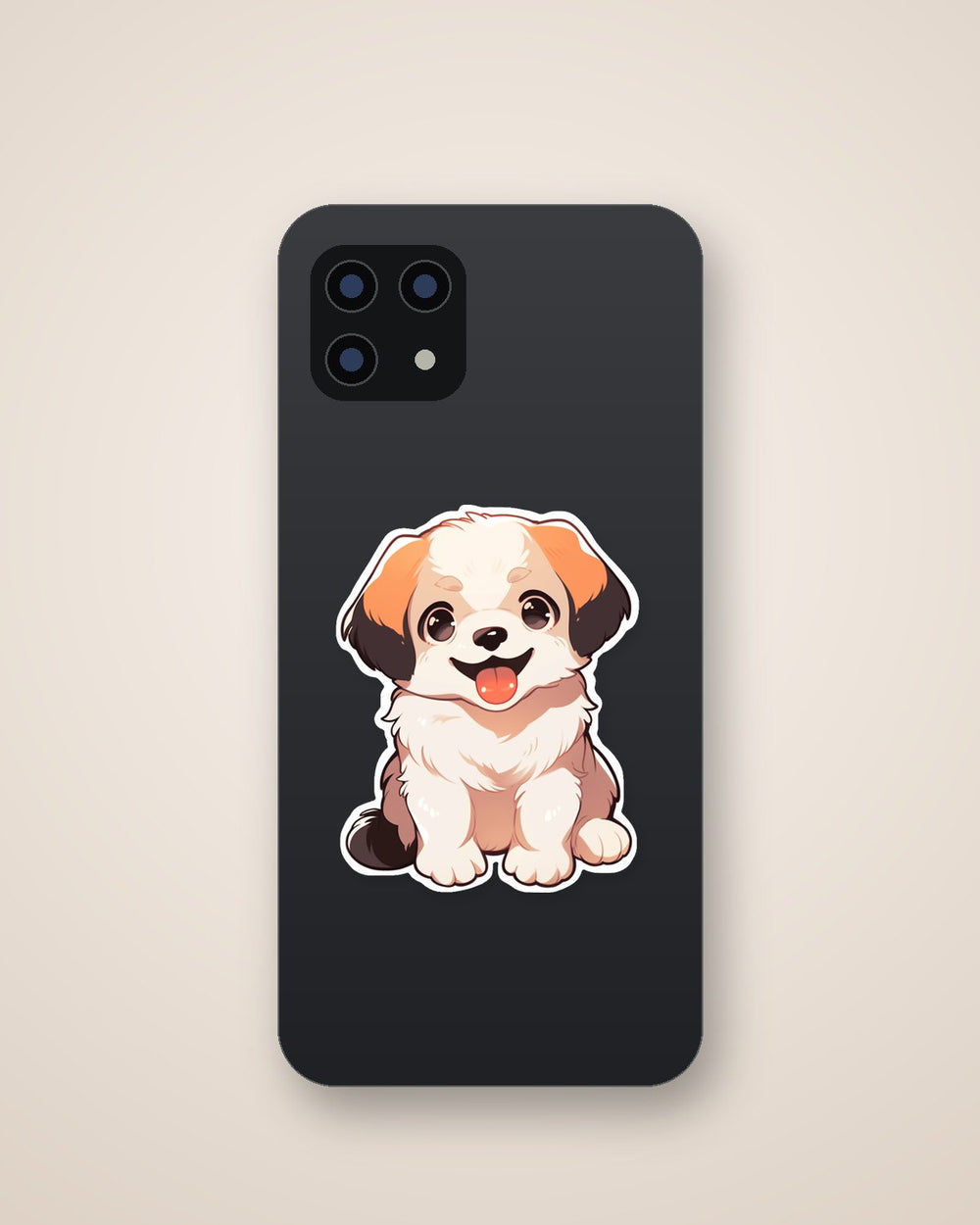 Cute Puppy with Open Mouth Sticker