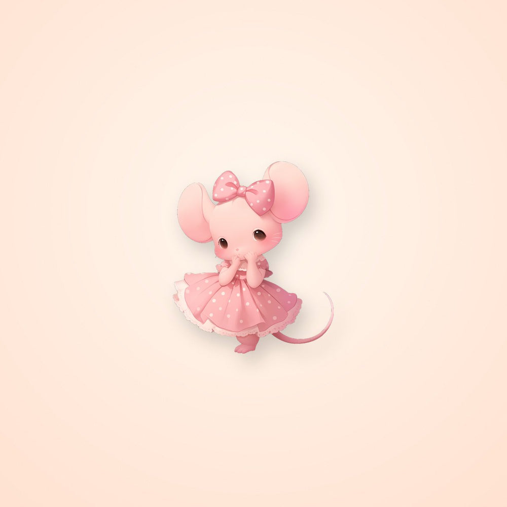 Cute Pink Mouse Sticker