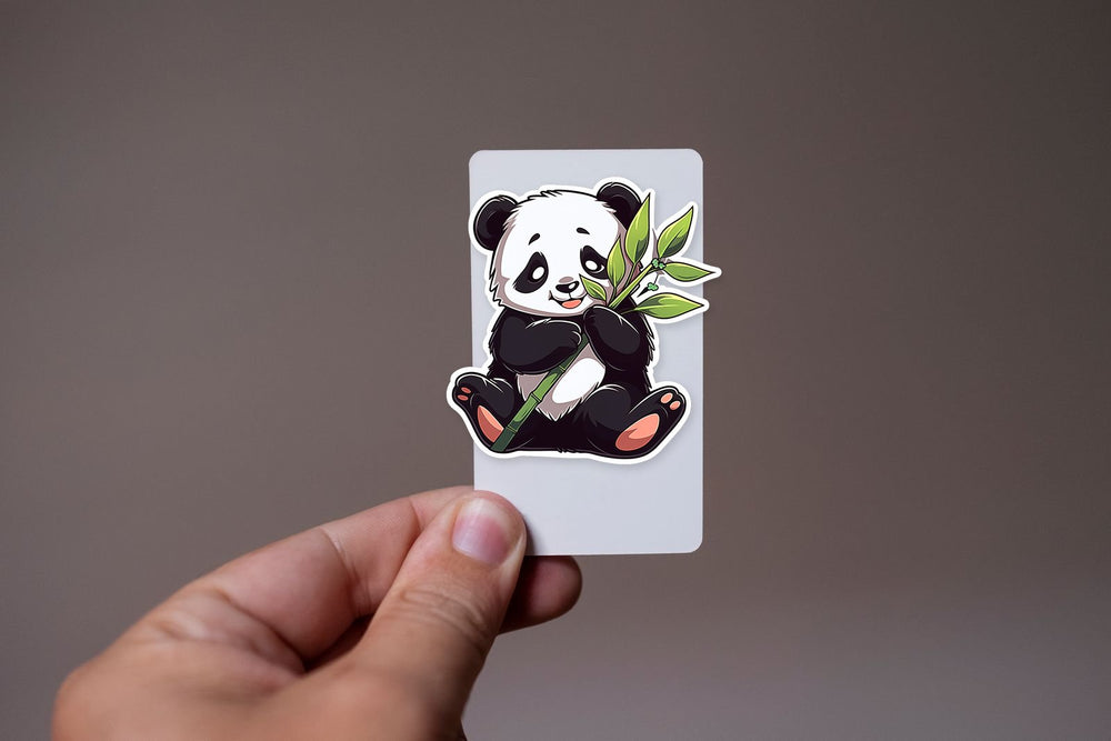 Cute Panda with Bamboo Sticker