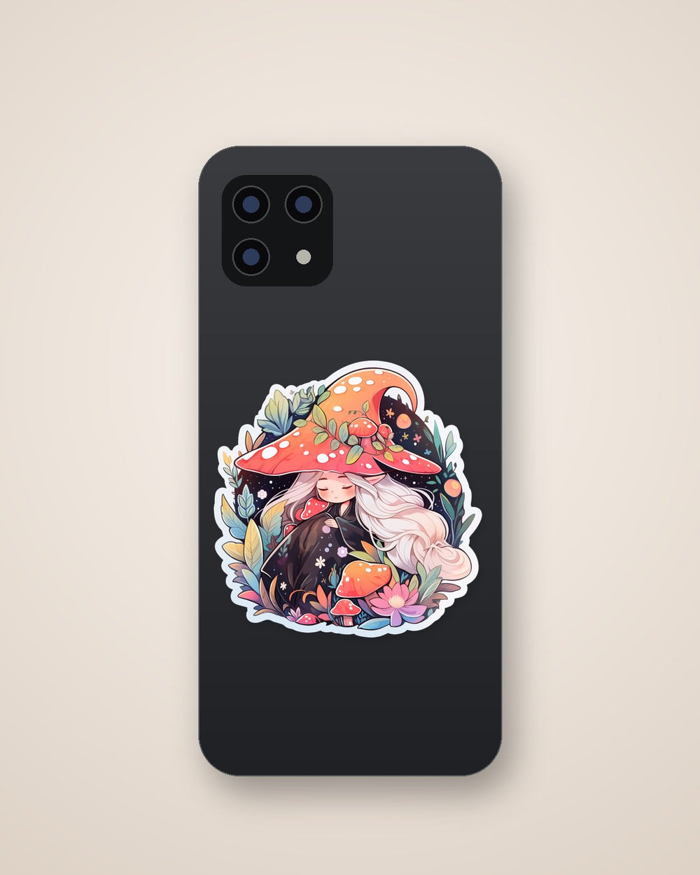 Forest Aesthetic Mushroom Girl Sticker