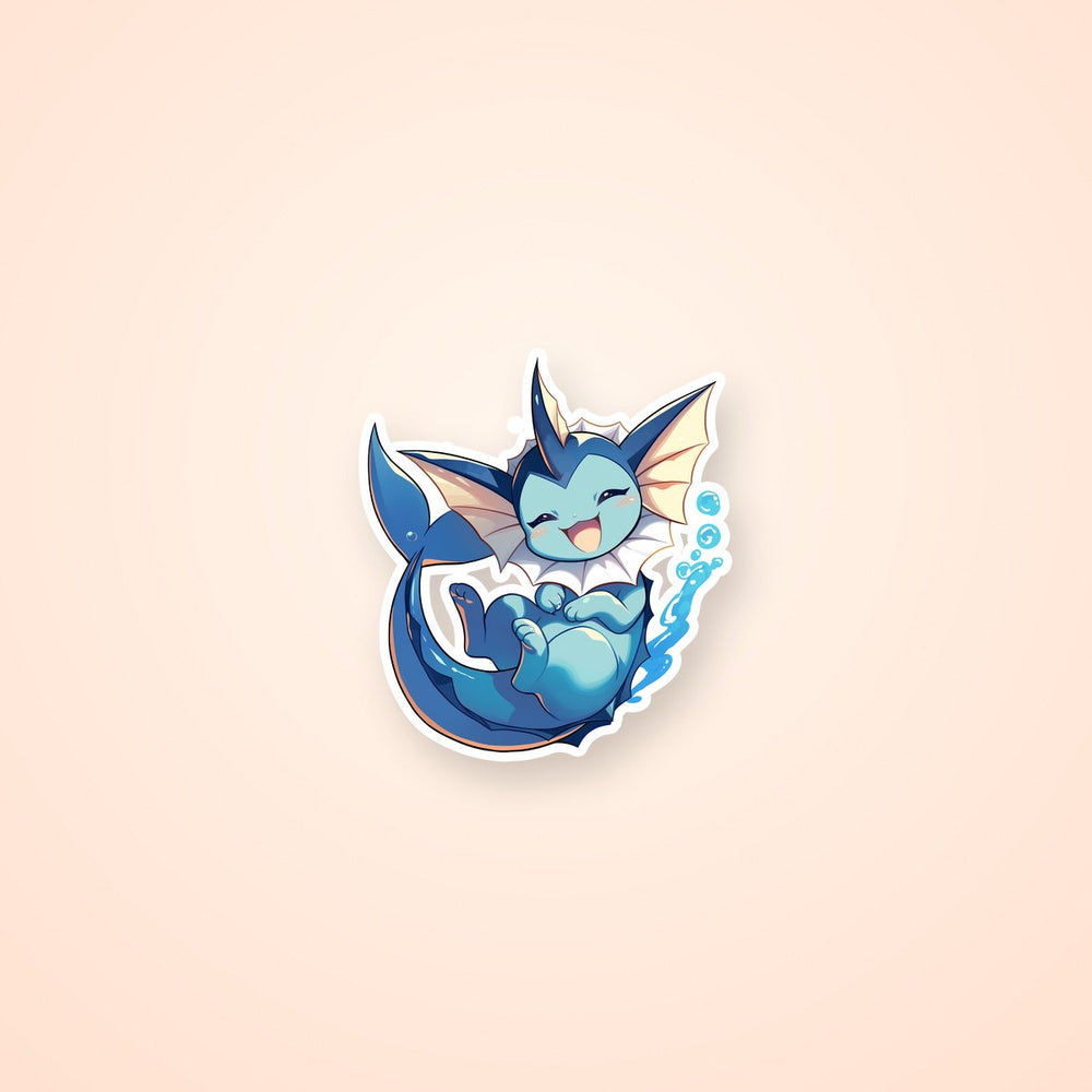 Vaporeon Kawaii Water Pokemon Sticker