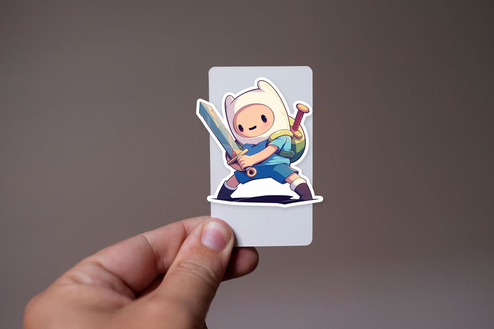 Finn Adventure Time Cute Chibi Sticker