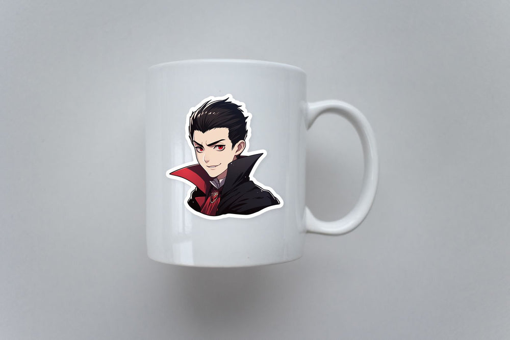 Smiling Anime Vampire Halloween Sticker