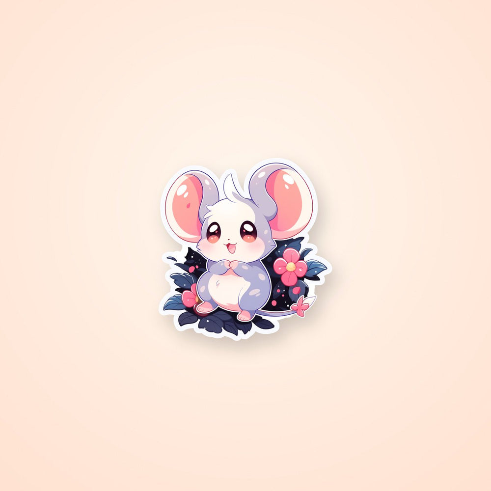 Cute Mouse with Big Ears Sticker