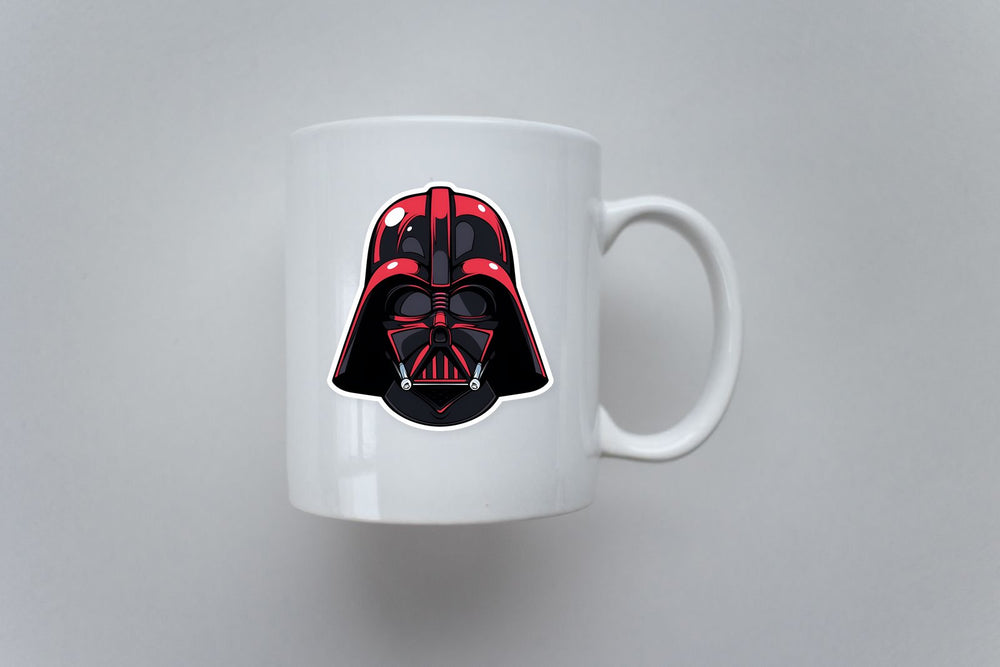 Black and Red Darth Vader Helmet Sticker