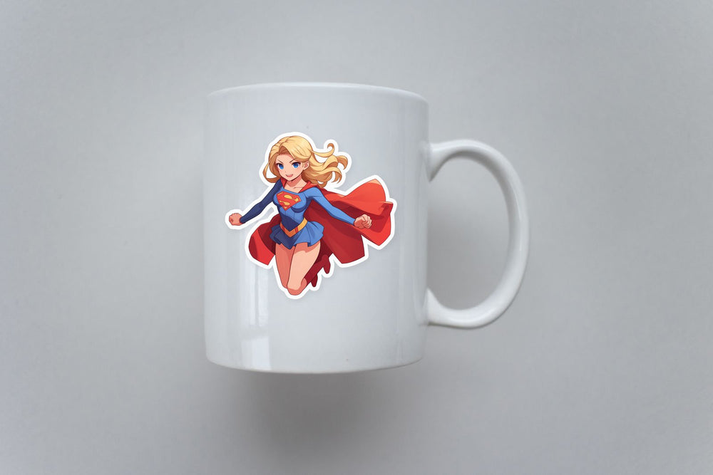 Supergirl Anime Style Sticker
