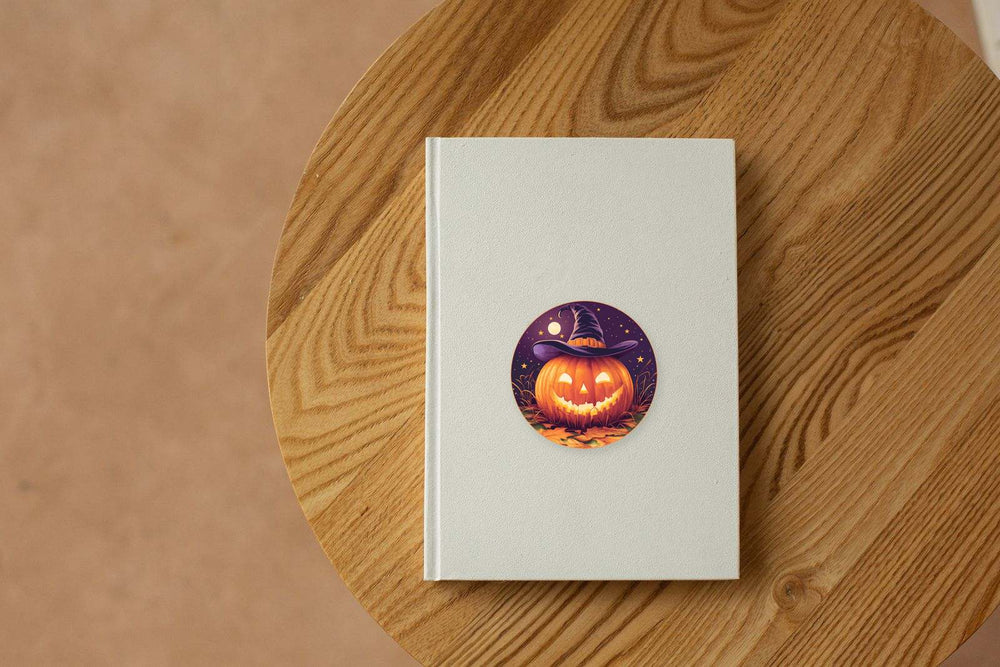 Halloween Pumpkin Witch Hat Sticker