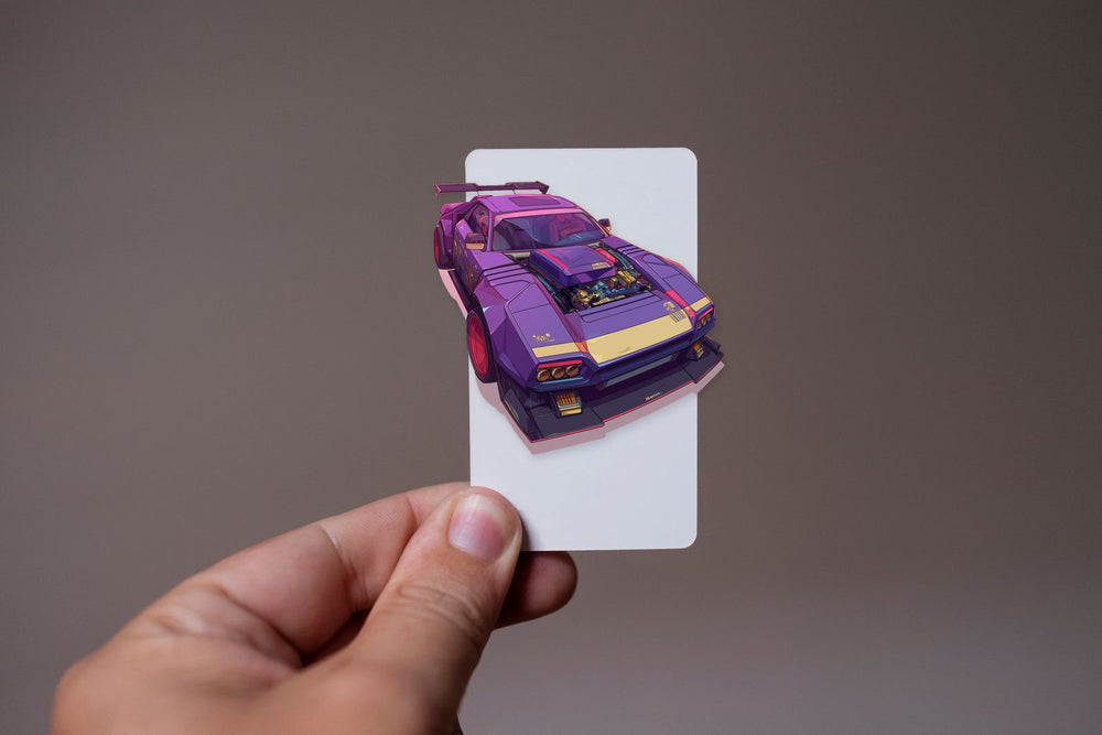 Cyberpunk Purple Car Sticker