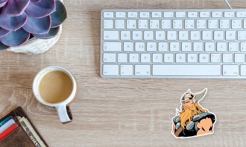 Thor Retro Comics Portrait Sticker