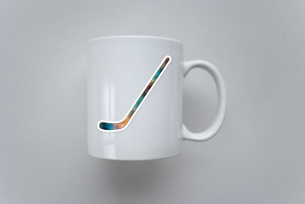 Retro Hockey Stick Sticker