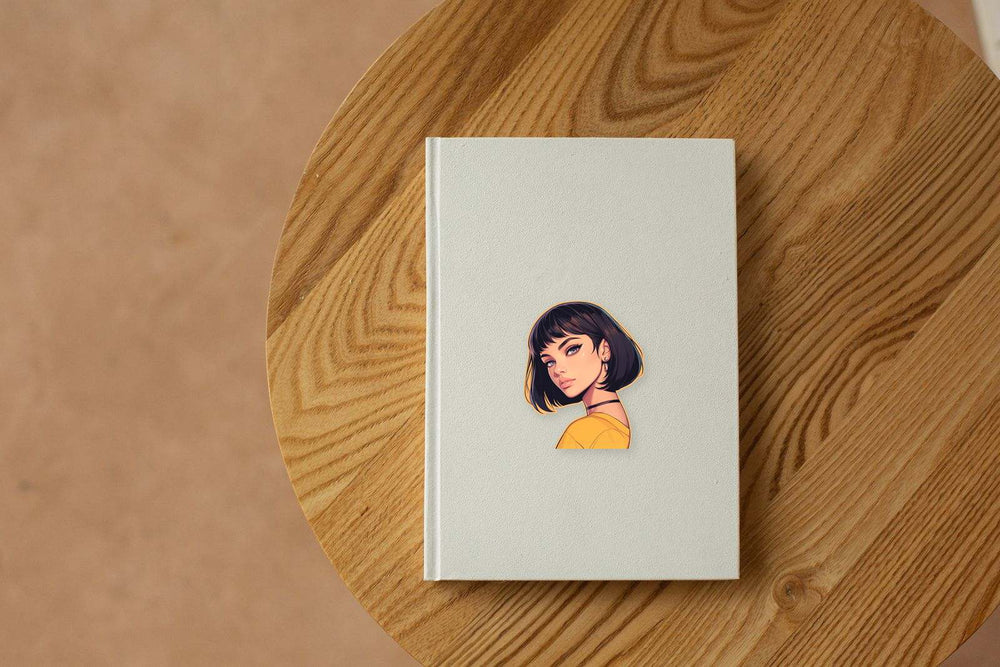 Anime Girl Short Hair Sticker