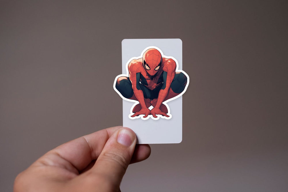 Spiderman Crouching Pose Sticker