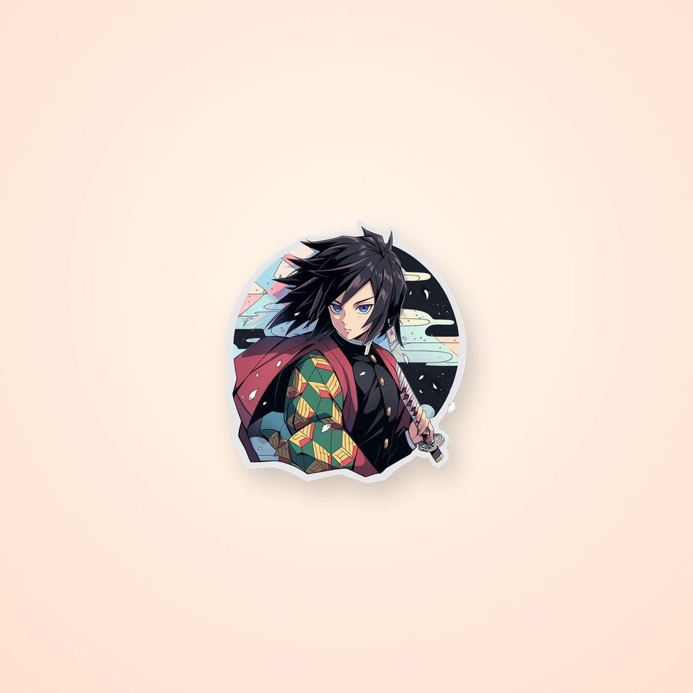 Demon Slayer Aesthetic Giyu Tomioka Round Sticker