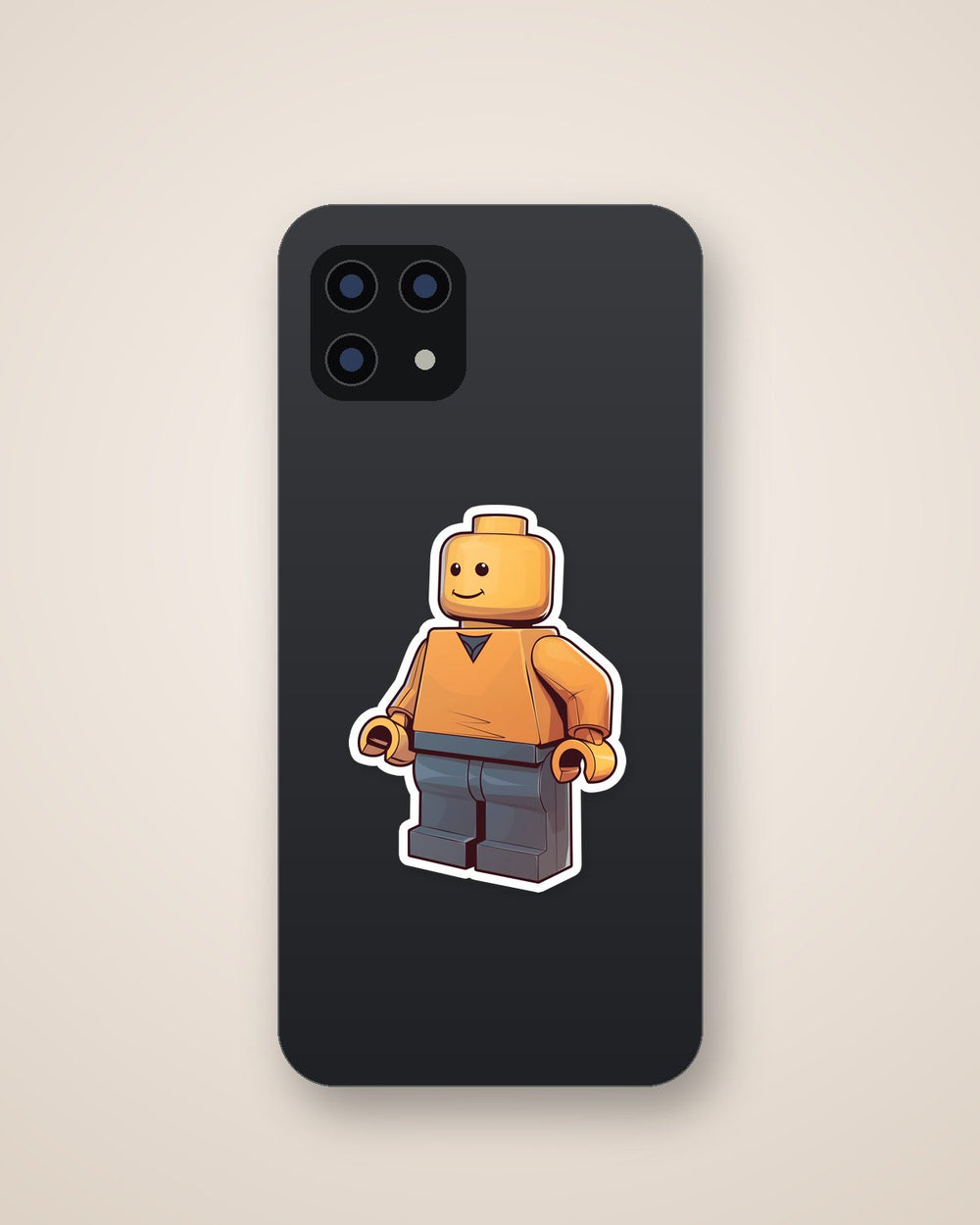 Lego Minifigure Orange Sweater Sticker