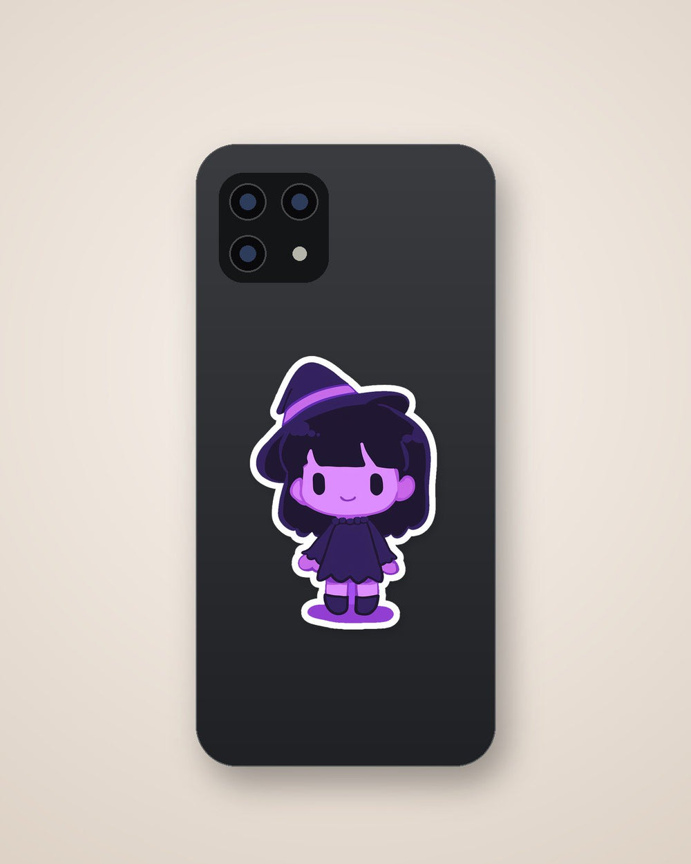 Chibi Purple Witch Girl Sticker
