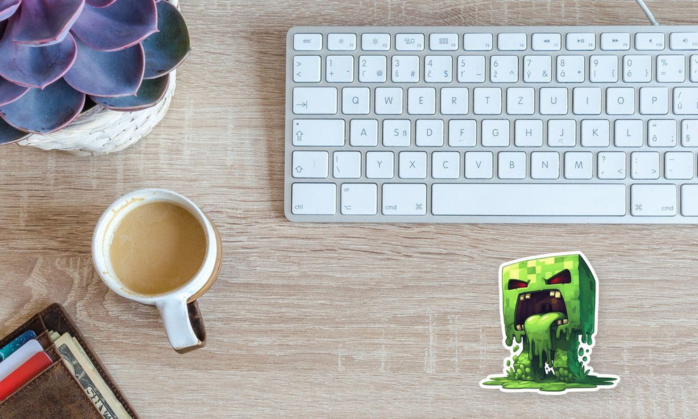 Minecraft Creeper Slime Monster Sticker