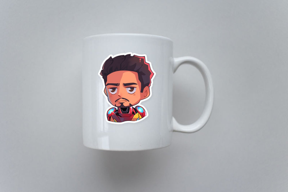 Funny Chibi Tony Stark Sticker