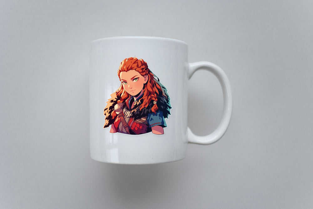 Horizon Zero Dawn Aloy Red Braids Sticker