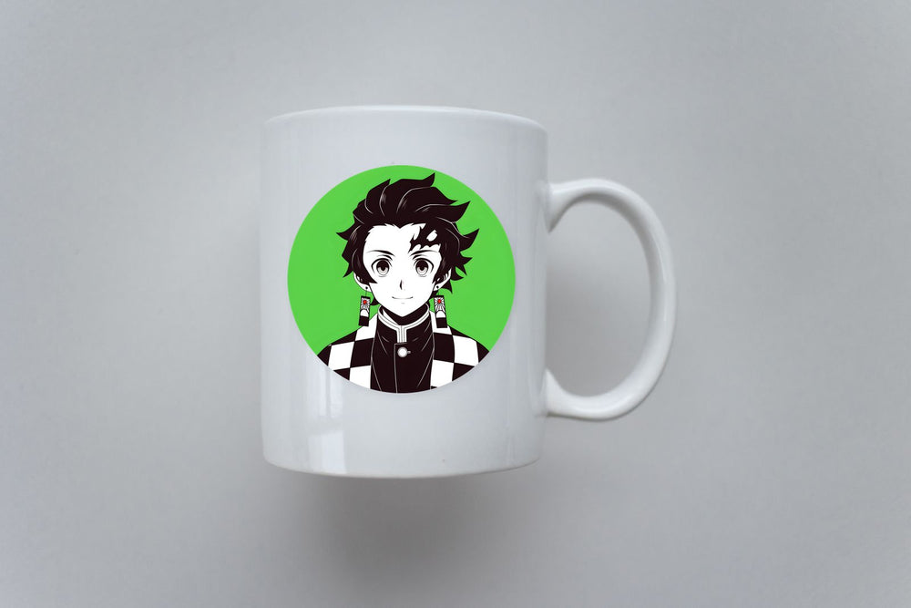 Tanjiro Kamado Green Round Sticker