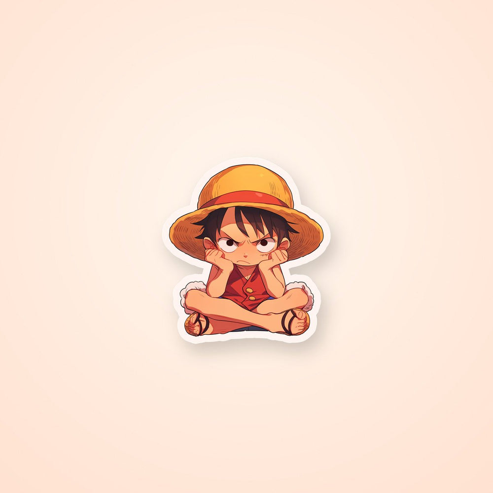 One Piece Sadly Luffy Clipart Sticker