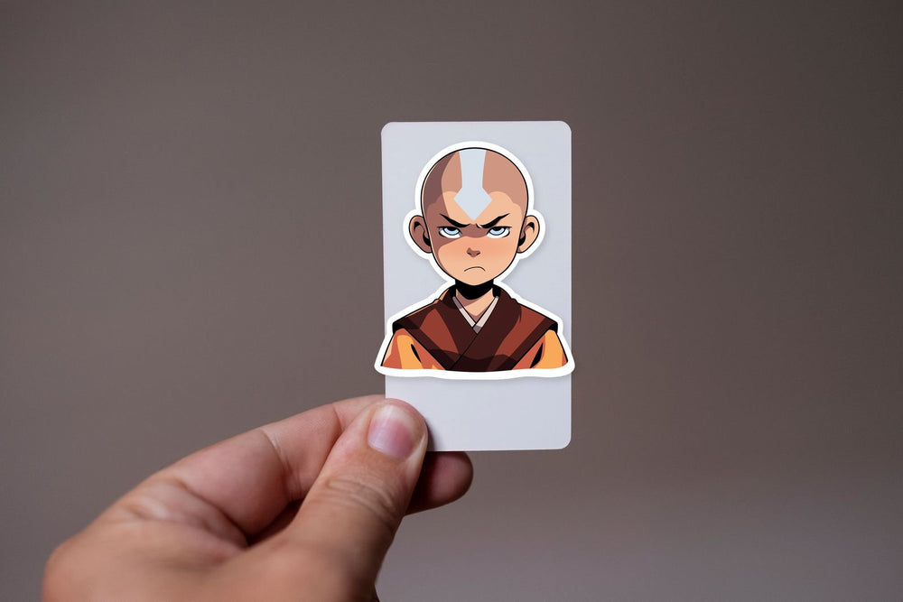 Drawn Avatar Annoyed Aang Sticker