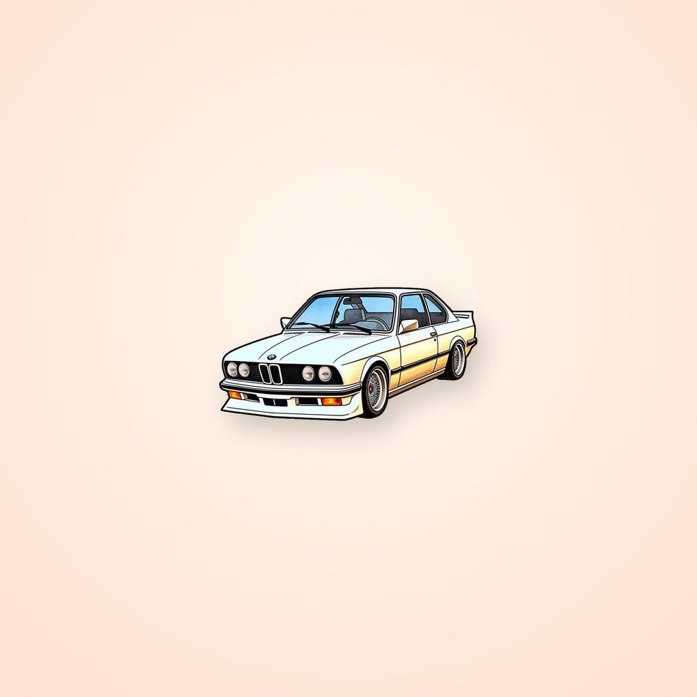 White BMW E28 5 Series Sticker