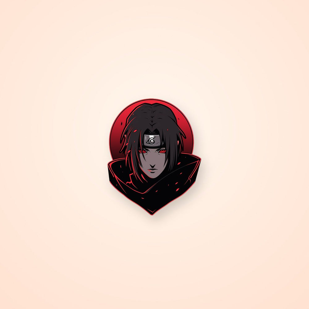 Itachi Uchiha Black & Red Sticker