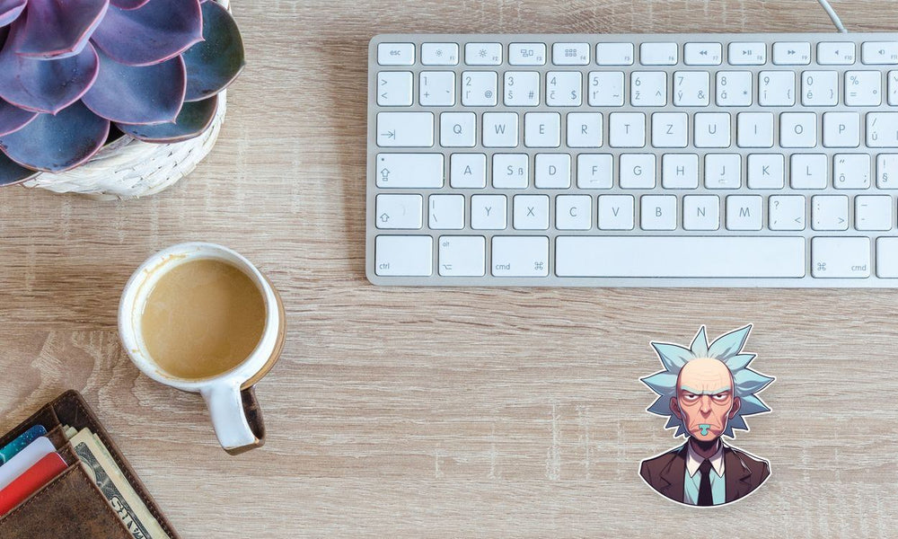 Rick Sanchez Cartoon Sticker