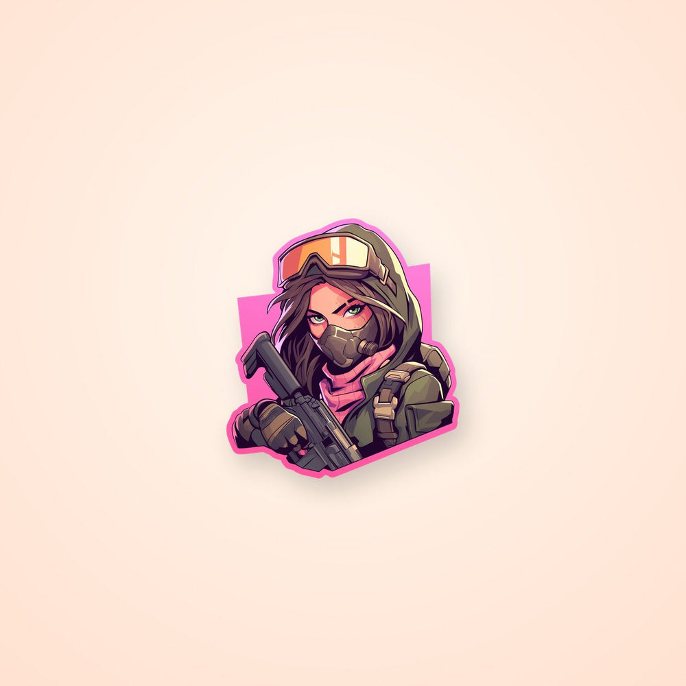 Fortnite Female Soldier Sticker