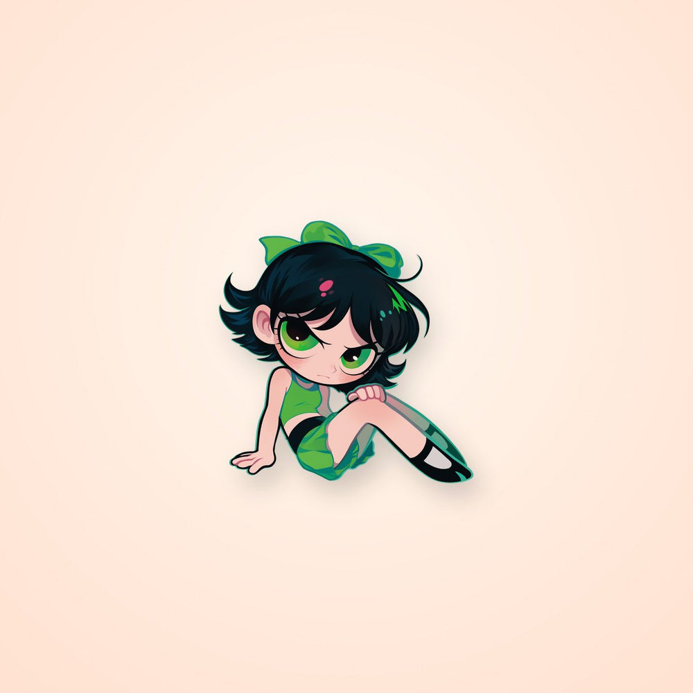 Angry Buttercup Powerpuff Girls Sticker