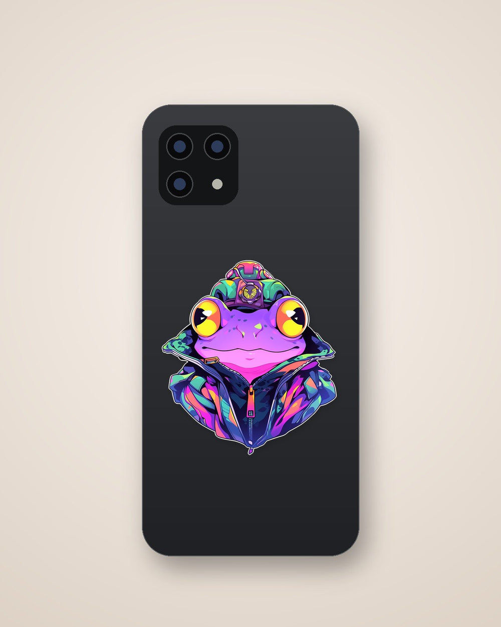 Colorful Trippy Frog Art Sticker