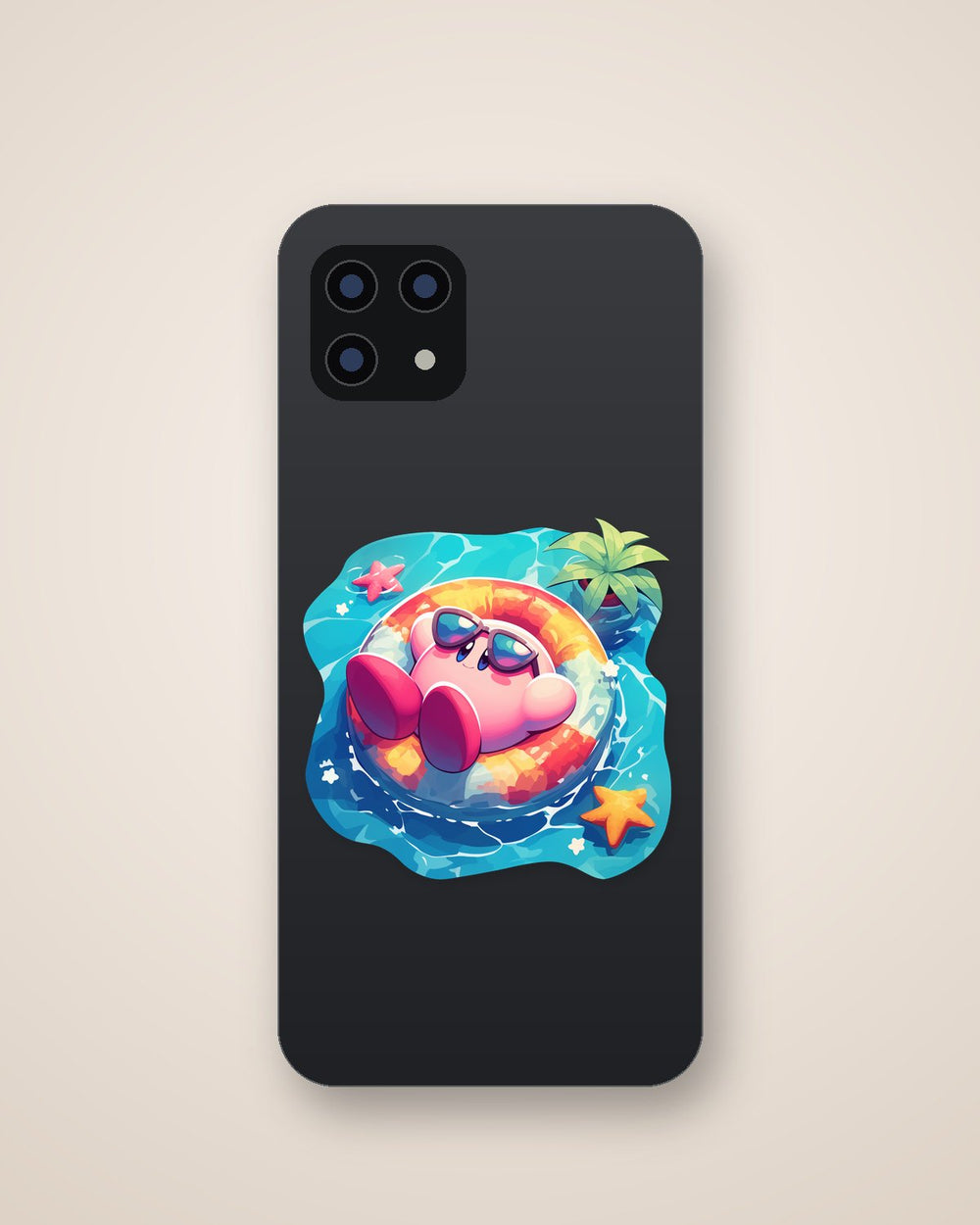 Kirby Pool Float Summer Vibes Sticker
