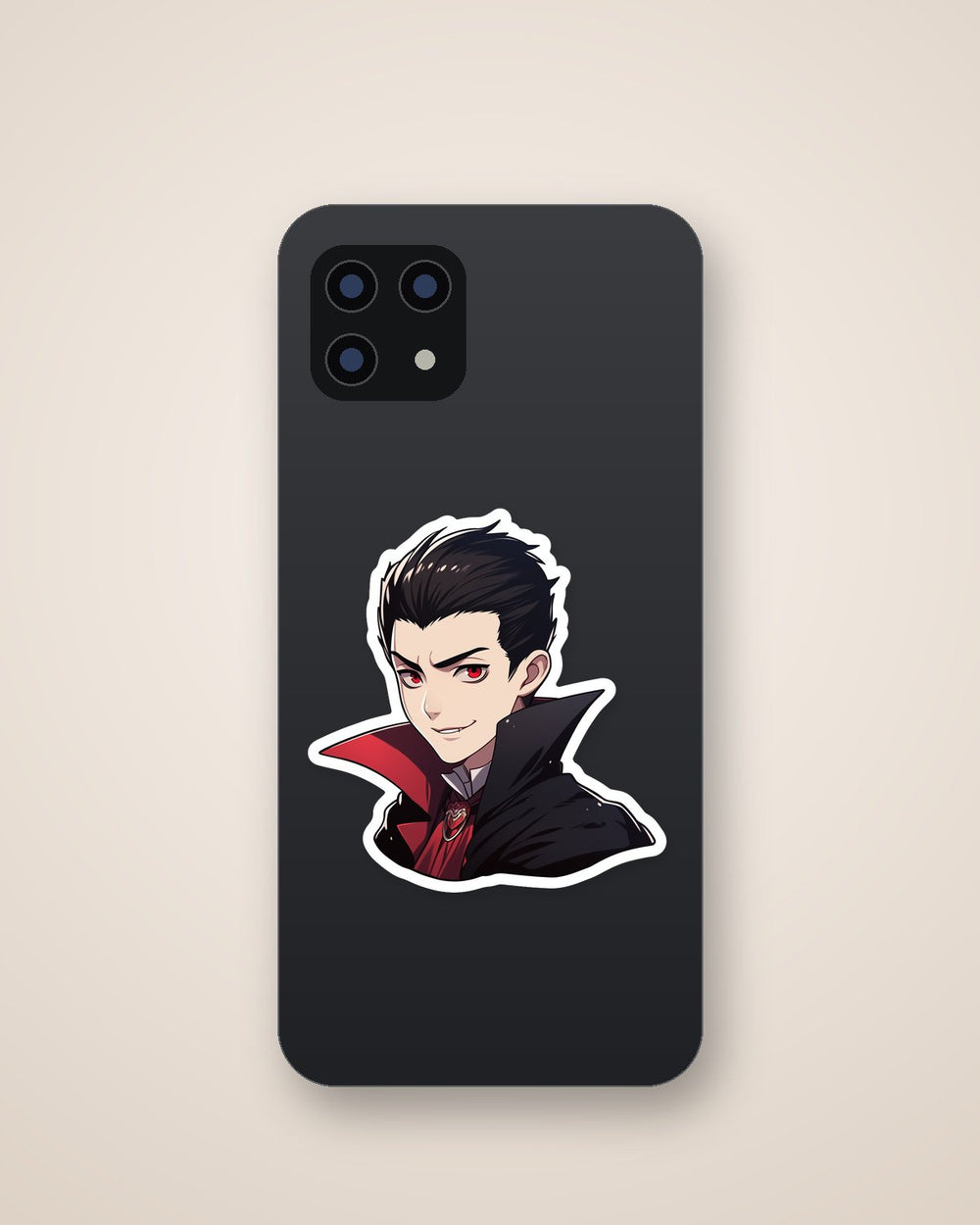 Smiling Anime Vampire Halloween Sticker