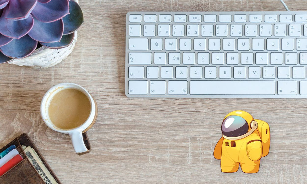 Yellow Astronaut Among Us Sticker