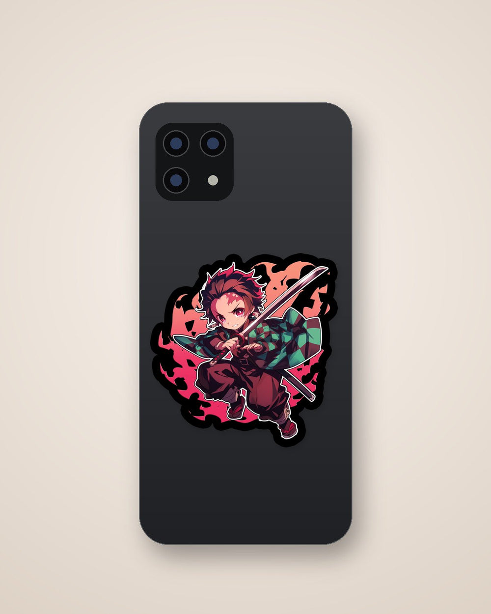 Tanjiro Flame Demon Slayer Sticker