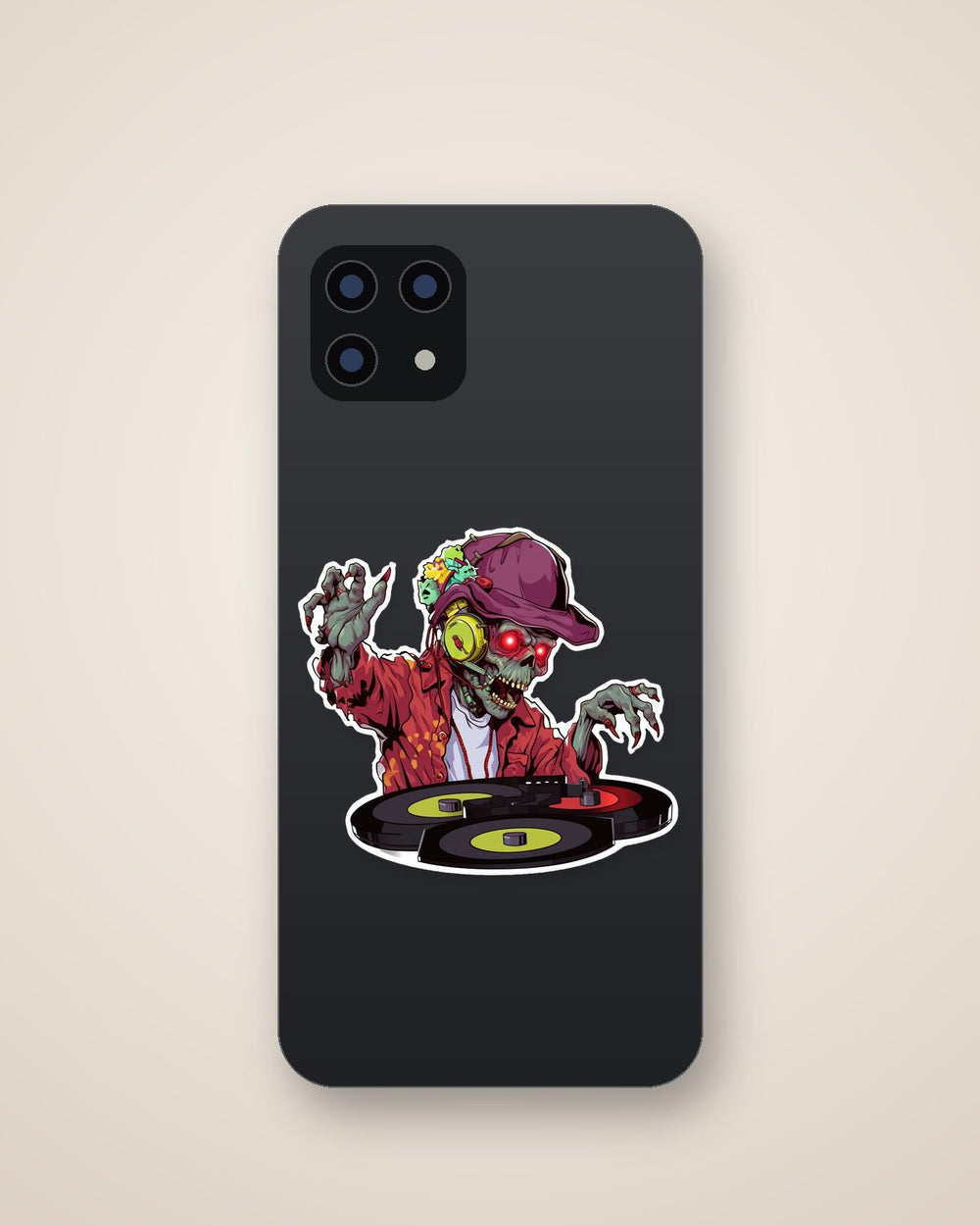 Scary Zombie DJ Sticker