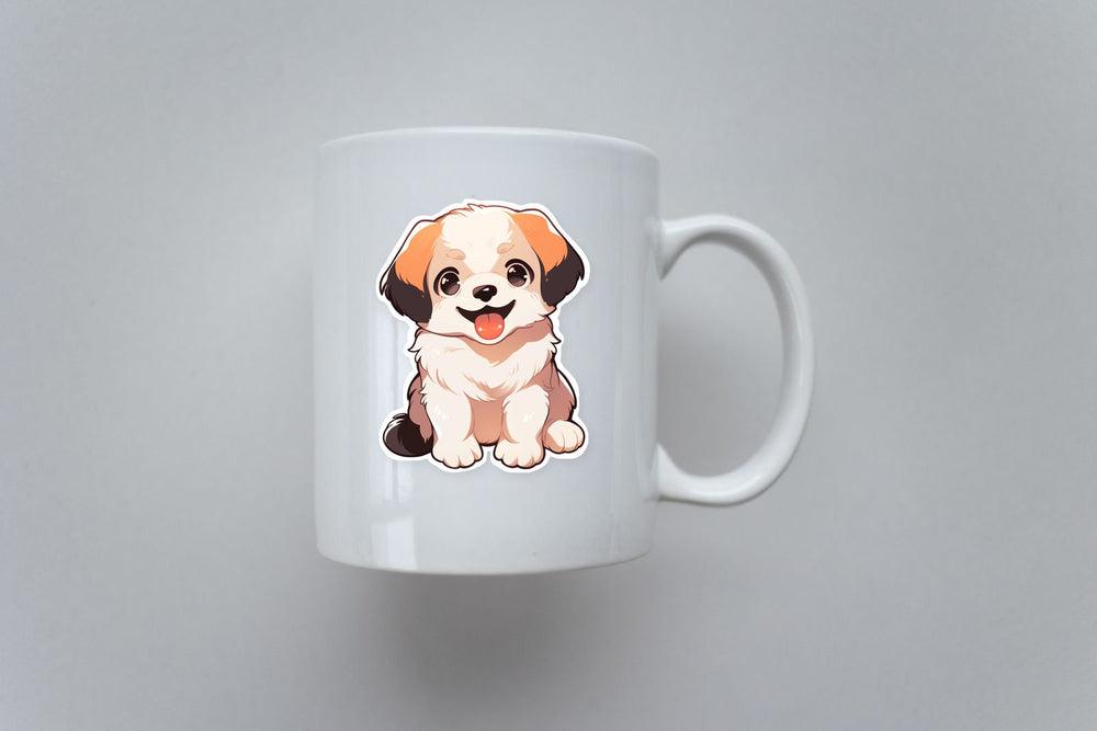 Cute Puppy with Open Mouth Sticker