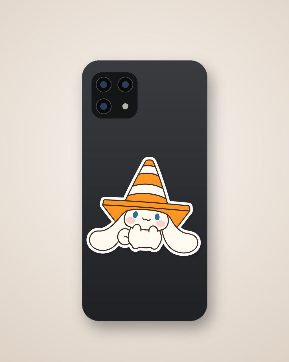 Cinnamoroll Traffic Cone Hat Sticker