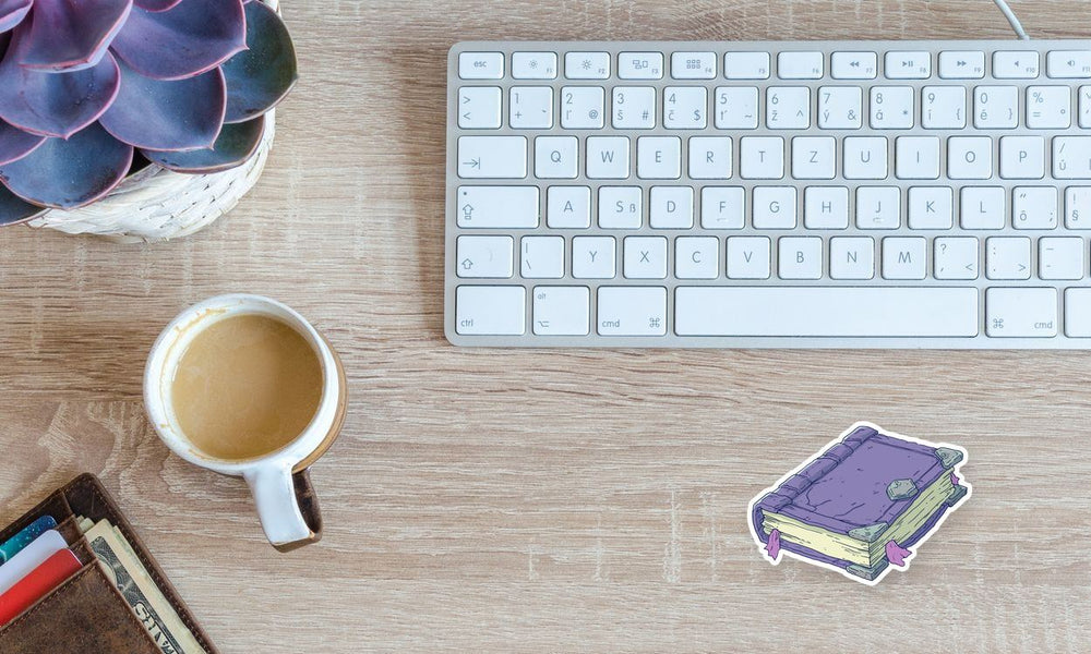 Purple Magic Spellbook Sticker