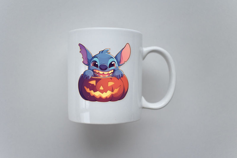 Stitch Halloween Pumpkin Sticker
