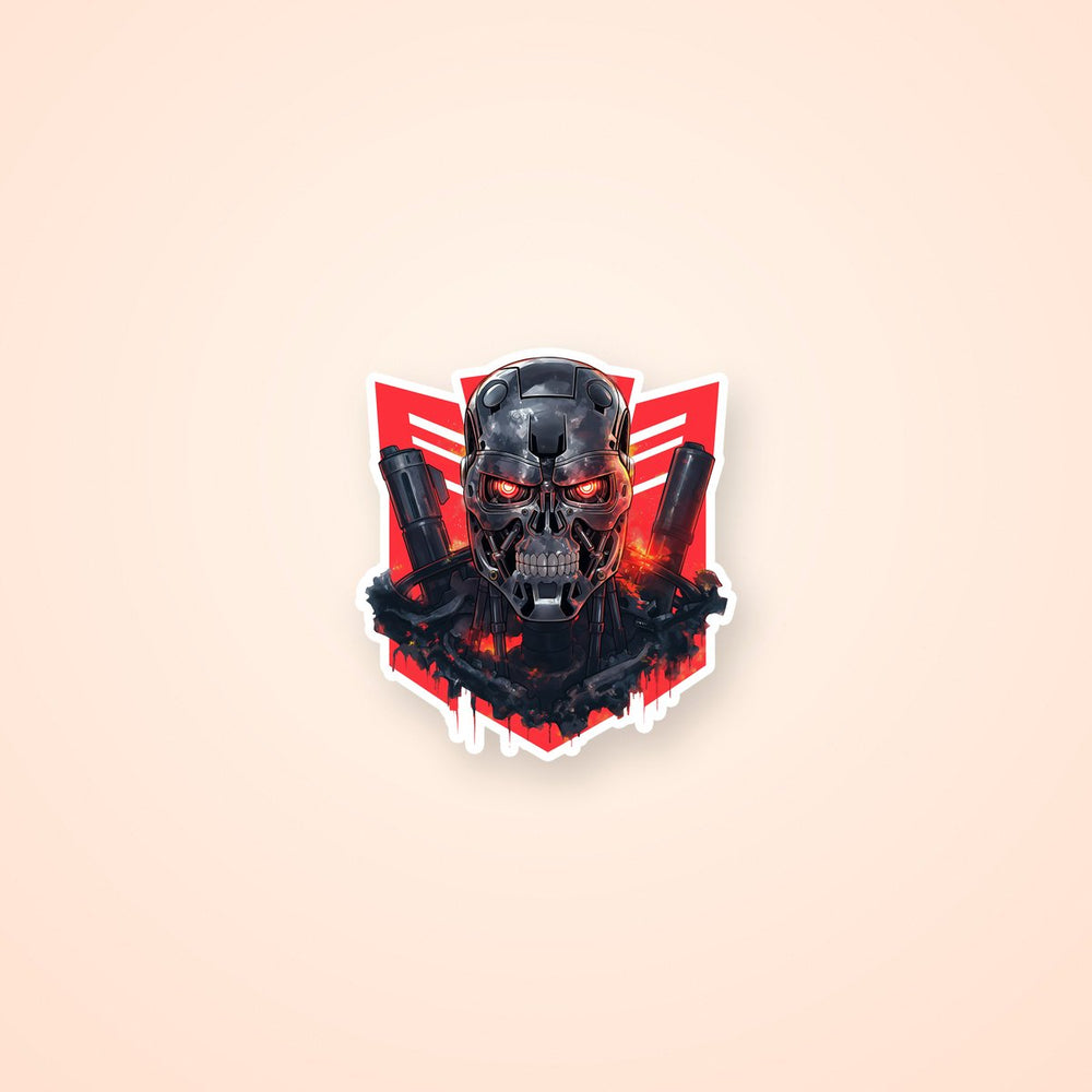 Terminator & Megatron Crossover Sticker