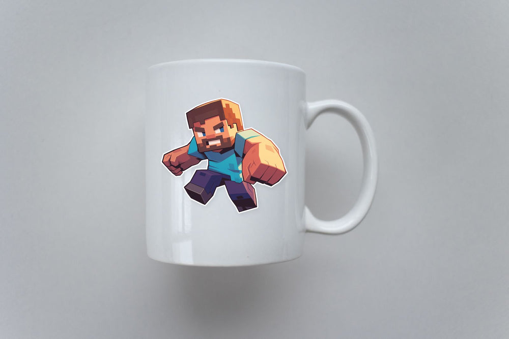 Minecraft Steve Punch Pose Sticker