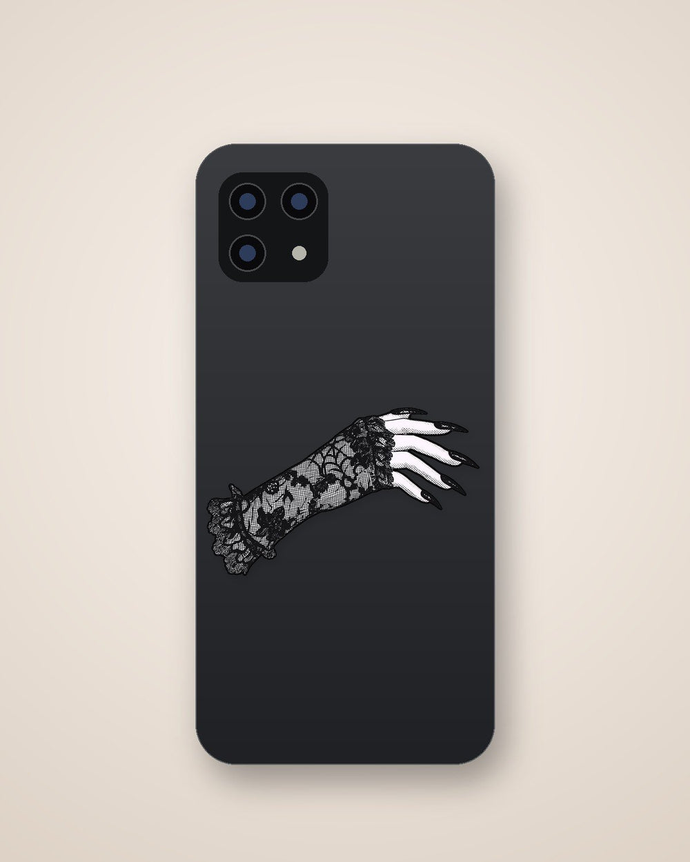 Vintage Gothic Lace Glove Hand Dark Sticker