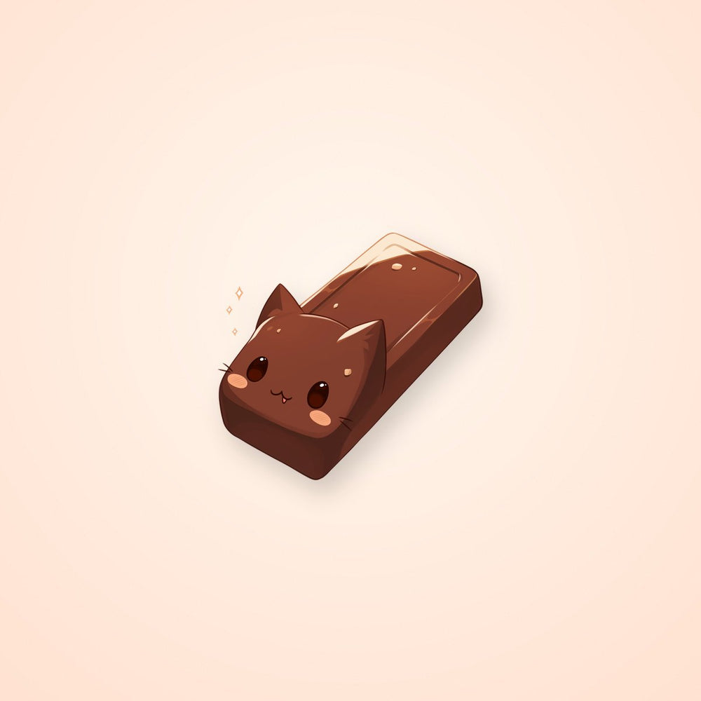 Kawaii Chocolate Bar Cat Sticker